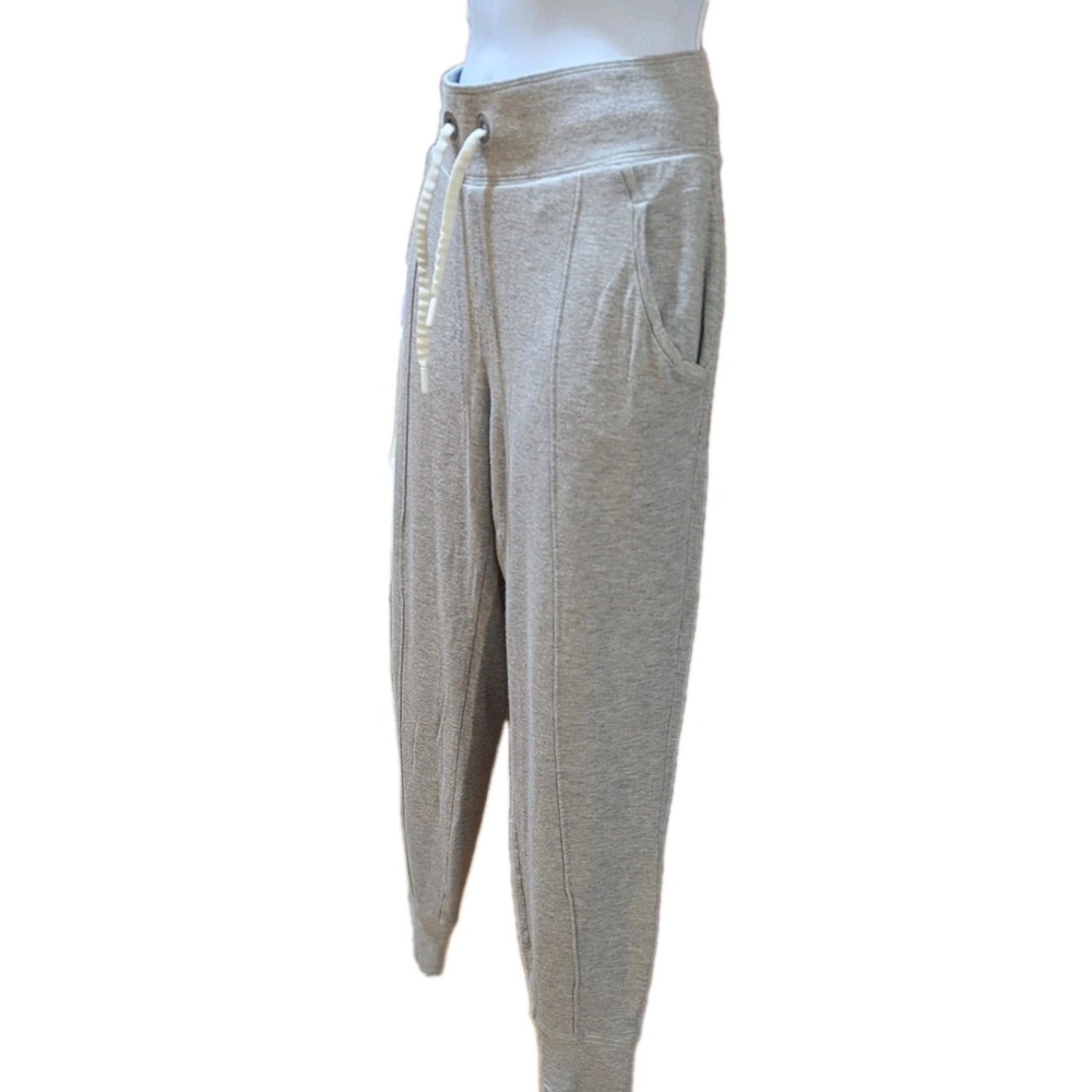 Athleta Gray Women's Size S Drawstring Stretch Band Cuffed‎ Hem Joggers - Picture 4 of 12